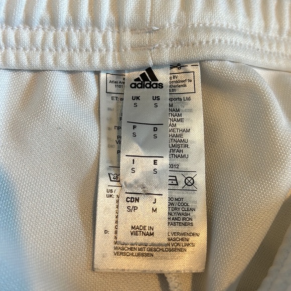 Adidas White & Gold Stripes Track Pants - Picture 4 of 5